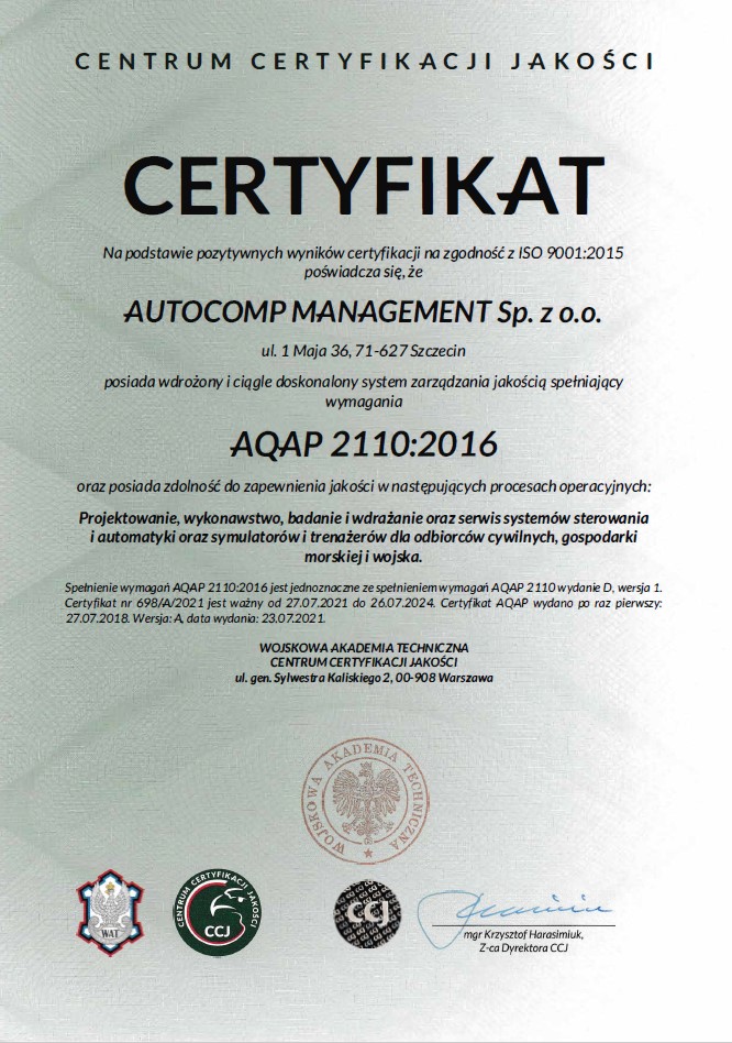 certificates aqap 2016